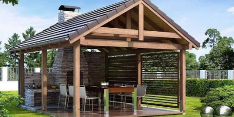 Altán s grilem: projekty, jak to udělat sami